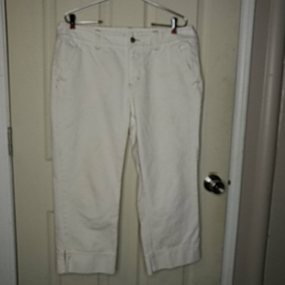 Tommy Hilfiger White Crop Denim Jeans 14